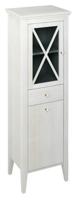 Hoge Badkamerkast met Wasmand Sapho Cross 49x170x39 cm Wit Hout Links