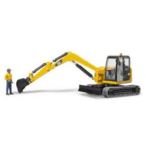 BRUDER Cat Mini Excavator with worker