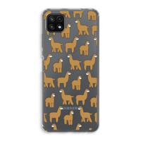 Alpacas: Samsung Galaxy A22 5G Transparant Hoesje - thumbnail