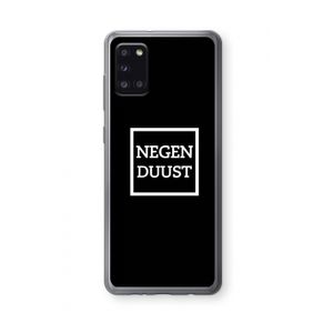 Negenduust black: Samsung Galaxy A31 Transparant Hoesje