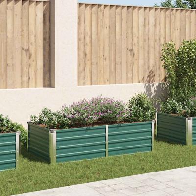 Plantenbak verhoogd 160x80x45 cm gegalvaniseerd staal groen