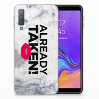 Samsung Galaxy A7 (2018) | Siliconen hoesje | met naam Already Taken White