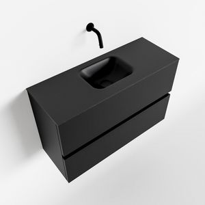 Toiletmeubel Mondiaz Ada | 80 cm | Meubelkleur Urban | Lex wastafel Urban Midden | Zonder kraangat