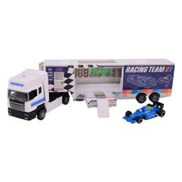 Johntoy Race team vrachtwagen met die-cast raceauto
