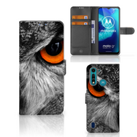 Motorola G8 Power Lite Telefoonhoesje met Pasjes Uil - thumbnail