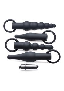 3X premium geringde rimmers anale trainingsset - zwart