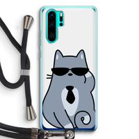 Cool cat: Huawei P30 Pro Transparant Hoesje met koord