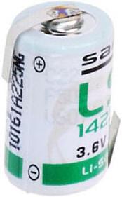 Saft LS14250 lithium 1/2 AA batterij met Z-tags (3,6V)