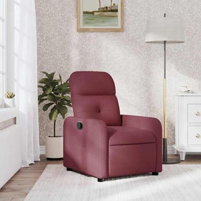 Fauteuil verstelbaar stof wijnrood