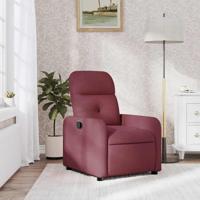 Fauteuil verstelbaar stof wijnrood