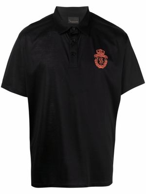 Billionaire polo à logo brodé - Noir