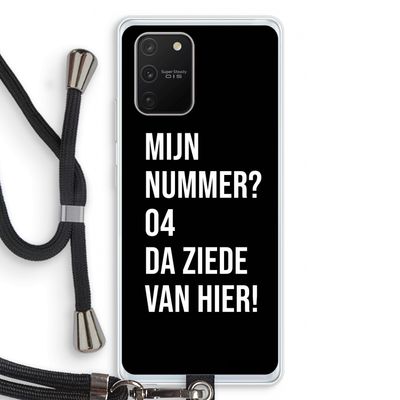 Da ziede van hier - Zwart: Samsung Galaxy S10 Lite Transparant Hoesje met koord