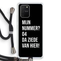 Da ziede van hier - Zwart: Samsung Galaxy S10 Lite Transparant Hoesje met koord