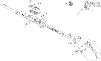 SRAM schijfrem "g2 rs" disc brake g2 rs fr. 950mm matt black
