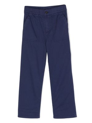 POLO RALPH LAUREN KIDS pantalon en velours côtelé à coupe droite - Bleu