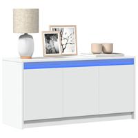 Tv-meubel met LED 100x34x50 cm bewerkt hout wit Tv-meubel met LED 100x34x50 cm bewerkt hout wit