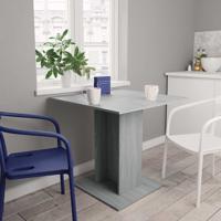 Eettafel 80x80x75 cm bewerkt hout grijs sonoma eikenkleurig