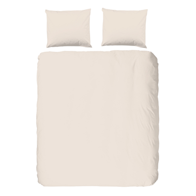 Dekbedovertrek Katoen Percale Lichte Kleuren Effen 240x200 Cm Zand Anti Allergie & Anti Huisstofmijt Good Morning - Dekbed-Discounter.nl