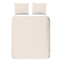 Dekbedovertrek Katoen Percale Lichte Kleuren Effen 240x200 Cm Zand Anti Allergie & Anti Huisstofmijt Good Morning - Dekbed-Discounter.nl
