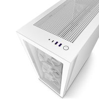 NZXT H7 Elite (2023) All White tower behuizing Tempered Glass - thumbnail