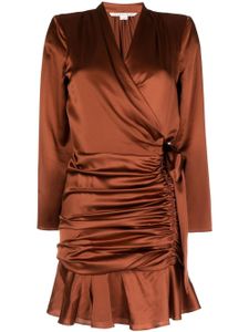 Veronica Beard robe portefeuille Agatha - Marron