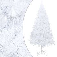 VidaXL Kunstkerstboom met dikke takken 120 cm pvc wit