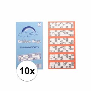 10x Bingokaarten 1-90