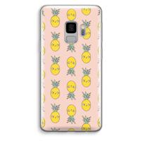 Ananas: Samsung Galaxy S9 Transparant Hoesje - thumbnail