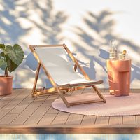 Kave Home Strandstoel 'Adredna' Acaciahout, kleur Beige Kave Home Strandstoel 'Adredna' Acaciahout, kleur Beige