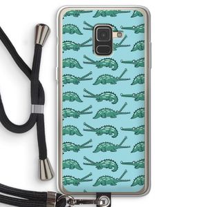 Kroko: Samsung Galaxy A8 (2018) Transparant Hoesje met koord