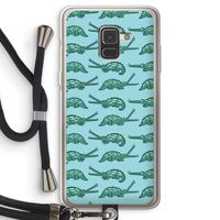 Kroko: Samsung Galaxy A8 (2018) Transparant Hoesje met koord