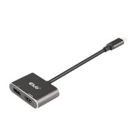 CLUB3D MST hub USB3.2 Gen2 Type-C(DP Alt-Mode) to DisplayPort + HDMI 4K60Hz M/V - thumbnail