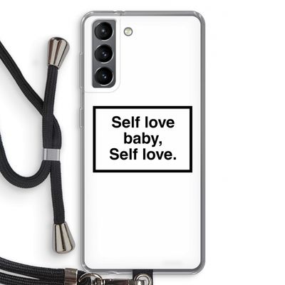 Self love: Samsung Galaxy S21 Transparant Hoesje met koord