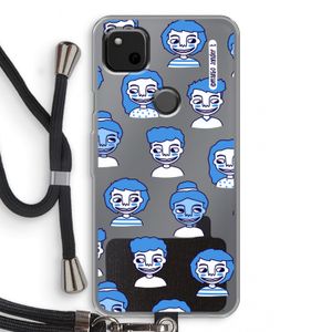Gezichtjes: Pixel 4a Transparant Hoesje met koord