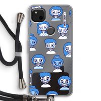 Gezichtjes: Pixel 4a Transparant Hoesje met koord