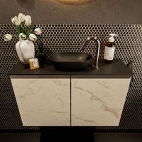 Mondiaz Fowy toiletmeubel 80cm Carrara met blad en waskom urban midden 1 kraangat