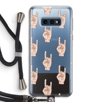 Rock: Samsung Galaxy S10e Transparant Hoesje met koord