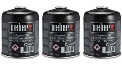 Weber driepak Gasbusjes