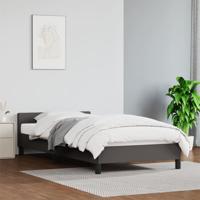 Bedframe met hoofdeinde zonder matras 90x190 cm grijs
