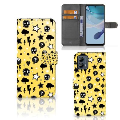 Telefoonhoesje met Naam Motorola Moto G53 Punk Geel Telefoonhoesje met Naam Motorola Moto G53 Punk Geel