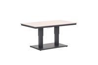 GI Cyprus up&down tuintafel 150x87 cm. - Carbon Black/Light Teak look