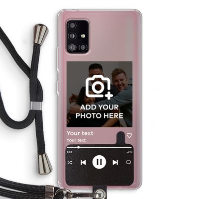 Music Player: Samsung Galaxy A51 5G Transparant Hoesje met koord