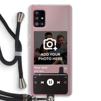 Music Player: Samsung Galaxy A51 5G Transparant Hoesje met koord