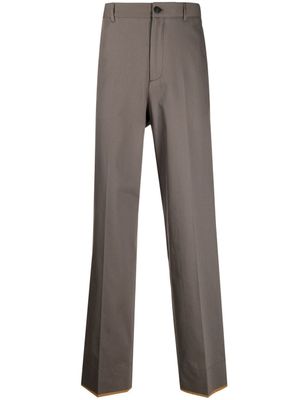 Ferragamo pantalon de costume droit - Marron