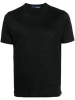 Lardini t-shirt en lin à manches courtes - Noir