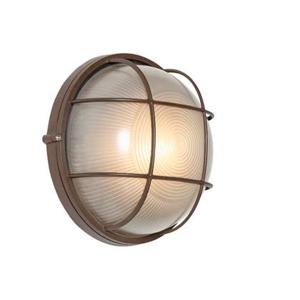 QAZQA Industriële buitenwandlamp roestbruin IP44 - Hanneke