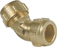 Conex Sanbra knelringfitting met 2 aansluiting 401 O, messing, bocht - - thumbnail