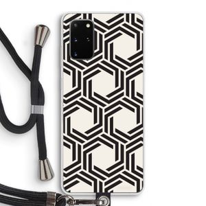 Geometrisch patroon: Samsung Galaxy S20 Plus Transparant Hoesje met koord