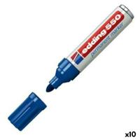 Permanente markeerstift Edding 550 Blauw (10 Stuks)