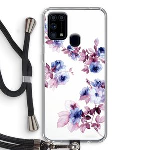 Waterverf bloemen: Samsung Galaxy M31 Transparant Hoesje met koord